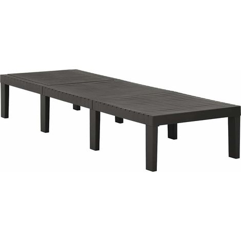 Maison Exclusive - Tumbona de plástico gris antracita (1/5)
