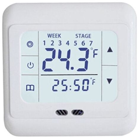 Thermostat numérique blanc à écran tactile, système de chauffage au sol, pour la maison, régulateur de température, AC 220V