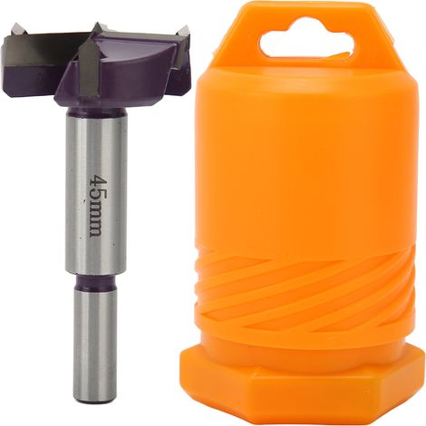 Jig de Fraisage pour Charnières Invisibles, Foret à 3 Goujures en Acier Carbone pour Perçage Bois, 45mm (1/5)