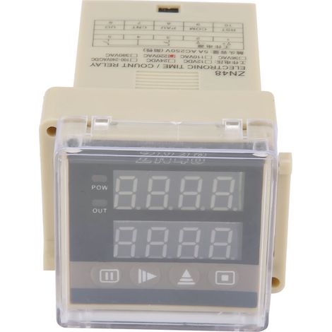 Compteur de vitesse et de fréquence numérique ZN48 avec relais horaire, multifonction, 220 V CA (1/5)