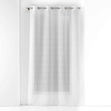 Rideau Voilage à Œillets "Opalia" 140x280cm Blanc (1/5)