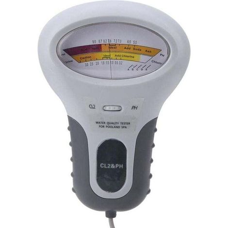 Testeur de Chlore et de pH CL2,Testeur Numérique LCD Multifonction,Testeur de Niveau de Chlore avec Sonde,Pour La Piscine et Le Spa (1/4)