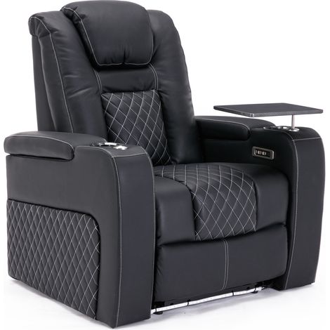 BROADWAY CINEMA CHAIR BLACK / WHITE WITH TRAY (1/5)