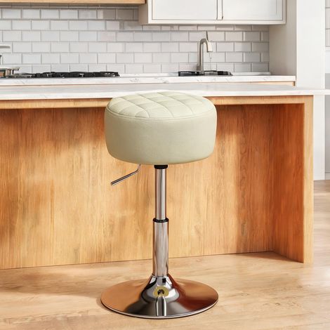 Tabouret de bar bianco en pelle PU Metallo 38,5 x 38,5 x 66 cm (1/5)