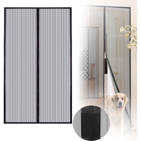 Mosquito Net for Doors Magnetic Mosquito Nets (26pcs) Magnetic Door Meshes for Hallways, Doors, 120X240cm (1/5)