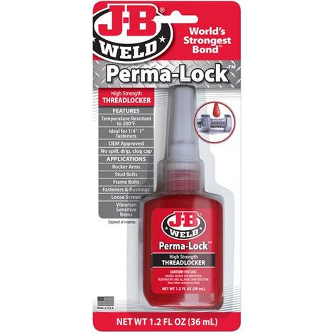 J-B Weld 27136UK Perma-lock Red High High Strength Threadlocker 36ml JBW27136UK