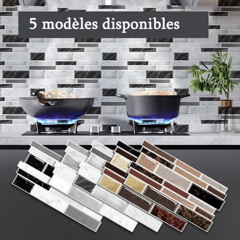 24pcs Stickers Muraux Cuisine,25X12cm Stickers Carrelage Imperméable PVC Autocollants Carreaux Carrelage Adhesif Mural (1/5)