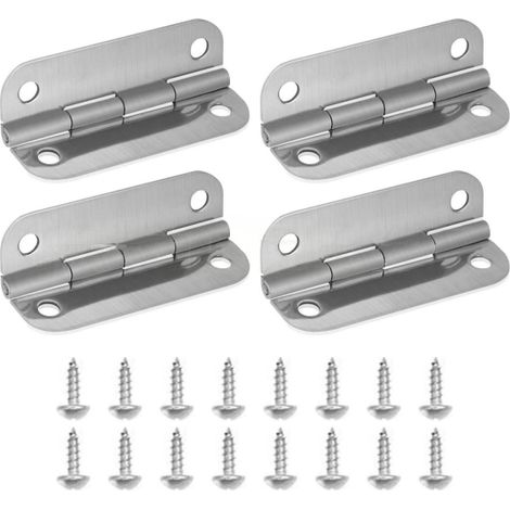 Paquete de 4 bisagras de acero inoxidable para nevera portátil con tornillos de repuesto para nevera de camping.