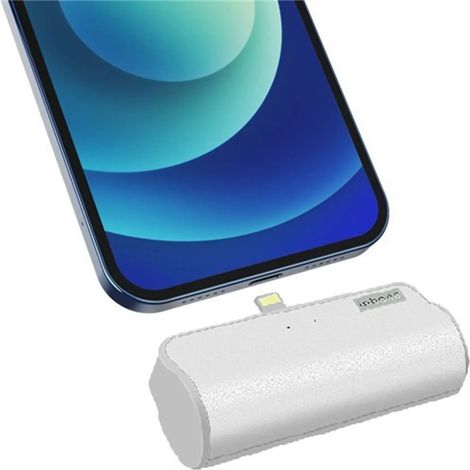 Power Bank - 4800 mAh - Entrée Sortie Lightning Intégrée - 18 W PD - Compact Format Stylo À Lèvres - Pour iPhone - 1 Pièce (1/2)