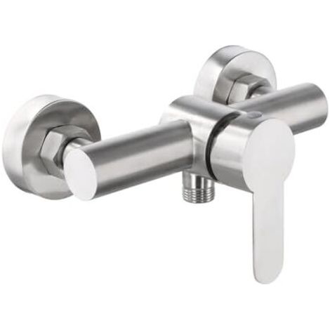 Mitigeur de douche monocommande, robinet de douche mural en acier inoxydable 304, mitigeur de douche monocommande avec accessoires de montage, mitigeur de douche mural pour baignoire (1/5)