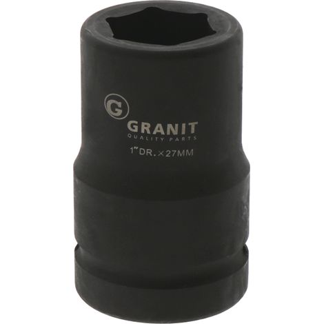 Douille courte noire 27 mm 1 pouce GRANIT NOIR