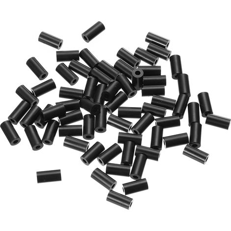 Entretoise Plastique ABS Noir M3 3.2mm Id x 7mm Od x 15mm L 120Pcs (1/5)