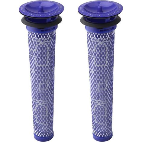 Pack of 2 replacement pre-filters for Dyson DC58, DC59, V6, V7 and V8 vacuum cleaners. Replacement part 965661-01. 3 filters. (1/4)