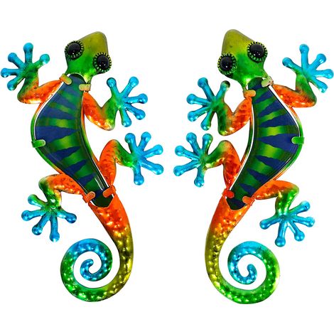 Signes Grimalt Mur Adorno Garden  Lizard Adorno 2 unités Green Garden 14x21x1cm 27202