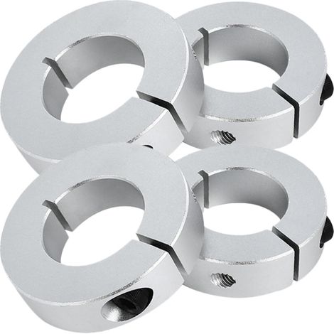 Anneau Fixe en Alliage D'aluminium pour Arbre Rotatif, Diamètre Intérieur 12mm, Lot de 4 Pièces, Collier de Serrage Ouvert à Vis pour Fixation Précise (1/5)