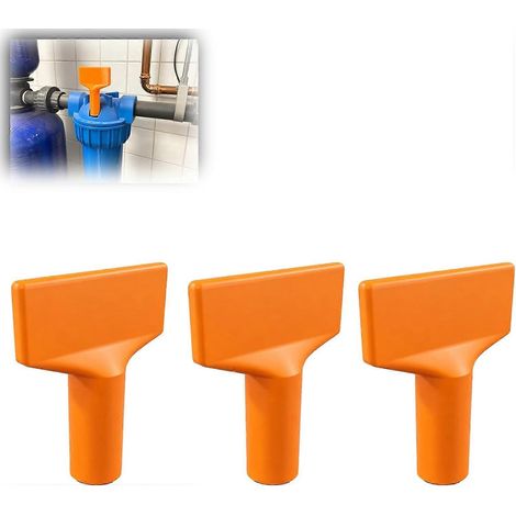 Outil de purge pour filtre à eau domestique compatible avec filtres domestiques ouvre-soupapes de décharge de pression orange