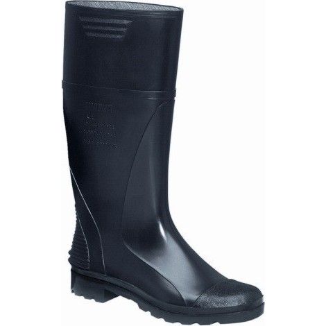 Bota Agua T47 Alta Monocolor Pvc Negro P'Agua