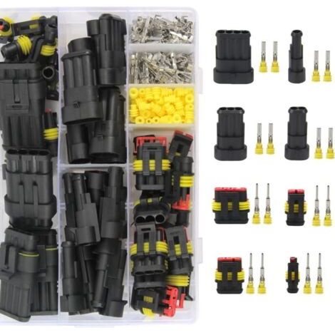 352 connecteurs électriques étanches pour voitures, 1/2/3/4 broches, pour motos, scooters, voitures, camions, caravanes (1/4)