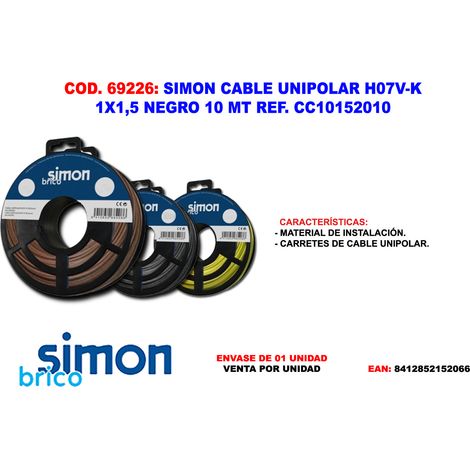 h07v-k 1x1,5 schwarzes unipolarkabel 10 m