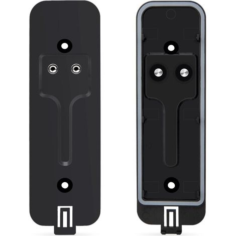 Panneau arrière de sonnette vidéo, plaque arrière de rechange Doorbell, Fond de sonnette de porte avec accessoires de montage, Support de sonnette vidéo/noir (1/5)