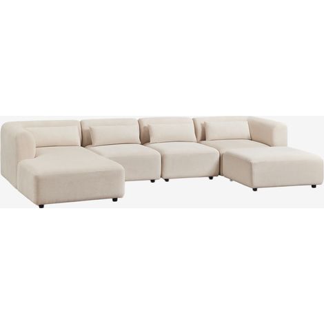 SKLUM Linksseitiges 4-teiliges modulares Ecksofa mit Hocker Fogler                                   
