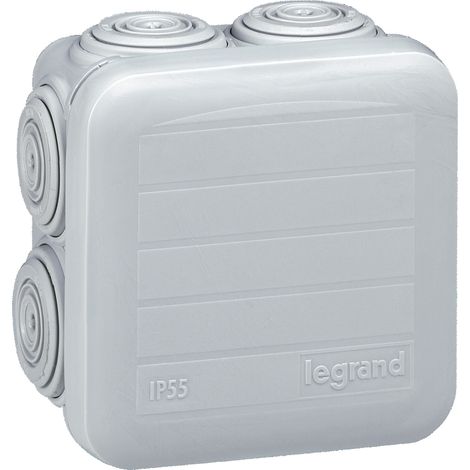 Boîte de dérivation PLEXO carré gris D 65x65x40mm - LEGRAND - 092005