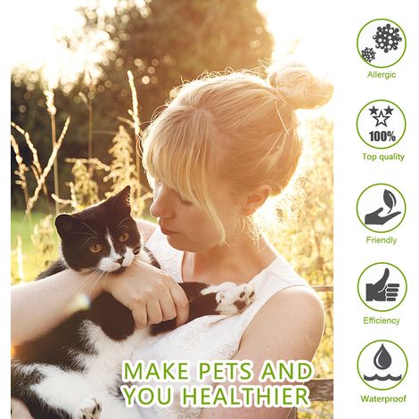 Collier anti-puces pour chat prévention 8 mois pour animal 3 mois et plus âgé (1/5)