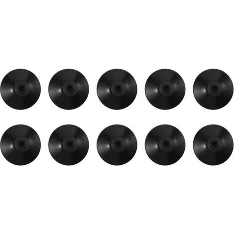 10 Ventouses Noires 27mm pour Pompe à Aquarium avec Clips de Fixation- (1/4)