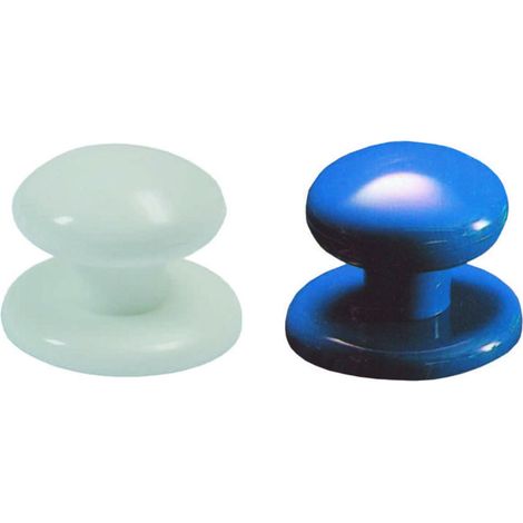 Pomoli Per Mobili Con Rosetta In Nylon ø 40 mm Bianco - 10 pz