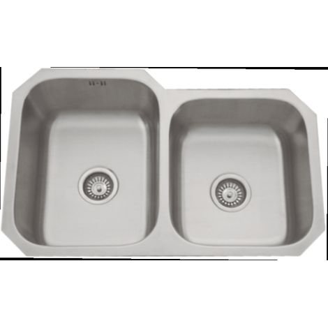 Fregadero de 2 senos en inox Portugal, 73 cm(ancho)45 cm (largo) (1/2)