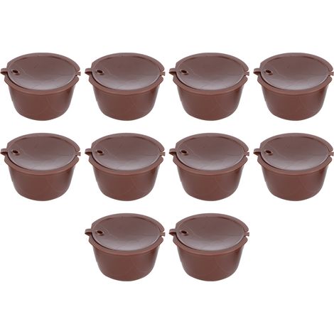 Kit de capsules de café réutilisables et rechargeables avec filtre, compatible avec la machine DOLCE GUSTO (10 capsules, 1 cuillère, 1 goupillon) (1/5)