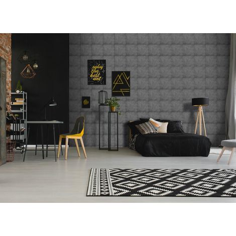 Wallarena Vliestapete Beton Grau Loft 3D-Optik, für Wohnzimmer und Schlafzimmer, 10 m x 50 cm – inkl. Kleister & Anleitung (1/4)