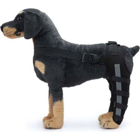 (taille S)Genouillère de chien de protection de jambe arrière double pour l'arthrite de luxation de la rotule maintient l'articulation au chaud soutien supplémentaire (1/3)