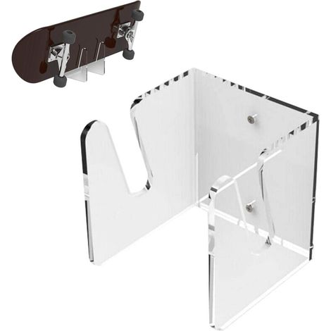 Support mural pour wakeboard, skateboard, support mural en acrylique transparent, compatible avec les longboards. (1/5)