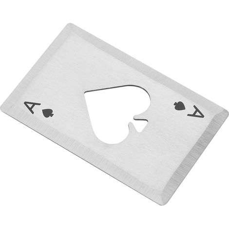 Flaschenöffner aus Edelstahl für Kreditkarten, Bierflaschen, Schnellöffner (silber) (1/5)