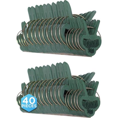 Clip De Soutien Pour Plantes - Acier Resistant A La Corrosion - 1 Pouces Et 1 3/4 Pouces - Pour Tiges Et Tiges De Fleurs - Lot De 20 (1/5)