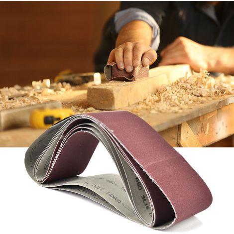 6 Stück 915x100 mm Schleifbänder für Bandschleifer, Körnungen 60/80/100/120/150/180 (1/5)