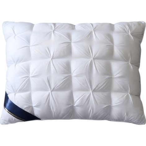 1 oreillers volumineux 44x68 cm – Garnissage en microfibre – Enveloppe en polyester anti-acarienne – Lavable en machine– Blanc