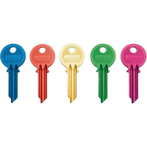 JMA llavin az-2d aluminio colores b/10 , Llavin en bruto para copias de llave AZ-2DPara cerraduras tipo AzbeAluminio coloresBolsa de 10 unidades.