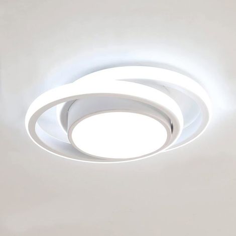 Plafonnier LED rond 32W blanc froid, lumière douce, silicone, économie d'énergie, pour salon, chambre et cuisine (1/5)