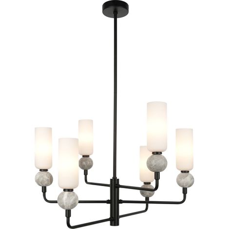 Lámpara de araña Santos PND-95331-6-BK Italux (1/2)