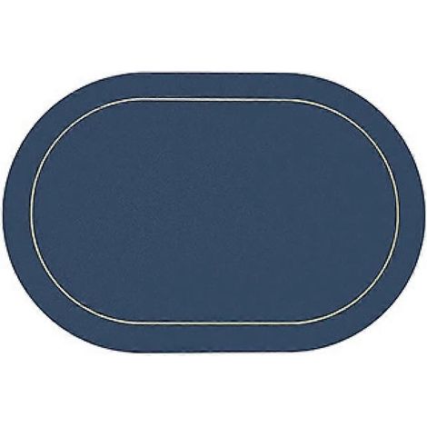 Set de 1 set de table en cuir, lavable, résistant à la chaleur, antidérapant, isolant et imperméable, bleu (1/5)