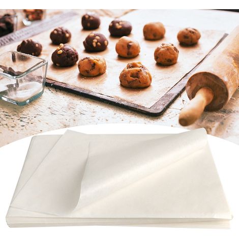 500 Stück lebensmittelechtes Backpapier, antihaftbeschichtet, ölbeständig, für Kuchen, Brot und Gebäck, 20 x 30 cm (1/5)