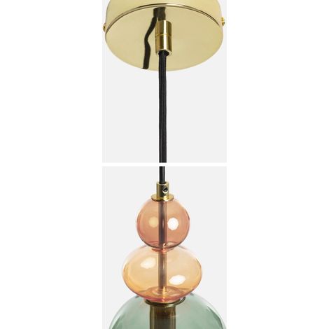 Lámpara colgante, interior de cristal, Ø15cm (1/5)