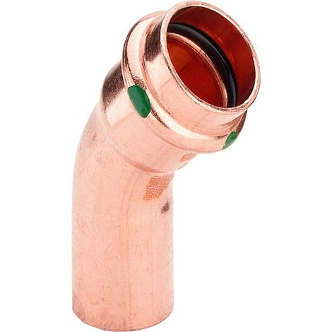 Codo de cobre para crimpado de 45° - Macho Hembra ø22