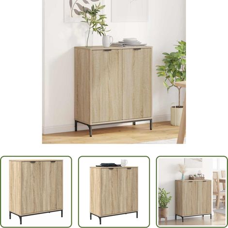 vidaXL Wohnzimmer - Sideboard Sonoma-Eiche 69,5 x 33 x 82 cm Holzwerkstoff (1/5)