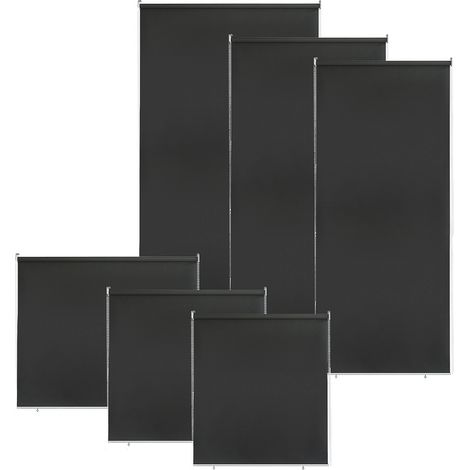 Tenda verticale Tenda da esterno per balcone Tenda a rullo Schermo retrattile da esterno Protezione solare 100x140CM Antracite