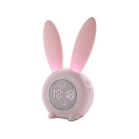 Réveil électronique de bureau LED avec motif lapin et veilleuse respirante (1/2)