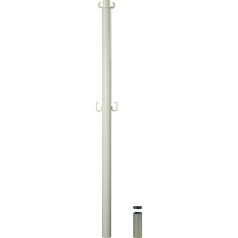 Novap – Poteau acier blanc grande hauteur pour béton armé – Manchon de fixation rapide – 2219129