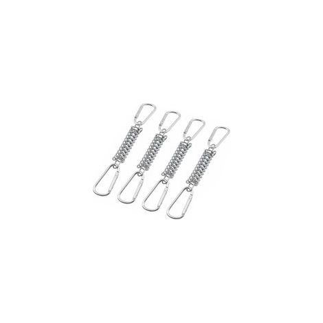 4 Pcs Boucle Ressort Tension Fixation Store - Voile D'ombrage Fixations Accessoires en Acier Inoxydable avec 4 Ressorts HéLicoïdaux 8 Mousquetons pour Tentes Auvents Camping